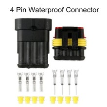 factory price sale 5sets 4 Pin Way Sealed Waterproof Electrical Wire Connector Plug Set Truck Caravan 2024 - buy cheap