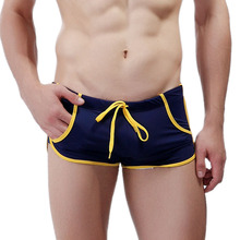 2017 Fhshion New Men Sexy Solid trunks Low waist Shorts Boxers suit Mens comfortable  Men Boxers Size S M L 2024 - buy cheap