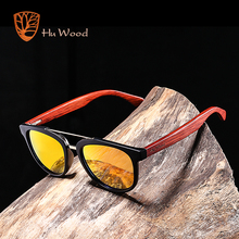 HU WOOD New Fashion Silver Mirror Lenses Sunglasses Bamboo Sunglasses Men Polarized Plastic Frame Driving Shade Blue GR8018 2024 - buy cheap