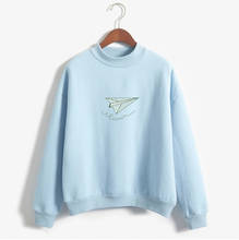 Kpop Hoodies Women Harajuku Sweatshirts  Paper Plane Korean Styel Kawaii Streetwear Autumn Sudadera Mujer Tops Pullover 2024 - buy cheap