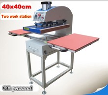 40x40cm Large size pneumatic two work station heat press machine sublimation heat transfer T-shirt printing machine 2024 - buy cheap