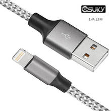 eSuky 2.4A Fast Charging Cable for iPhone Xs max Xr X 8 7 6 Plus 6s 5s Plus iPad mini USB Cables Mobile Phone Charger 2024 - buy cheap