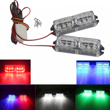 2x6 LED DRL Motorcycle Strobe Brake Day Light 12W Car Warning Police Lights with Controller Flash Lamp 12V 2024 - buy cheap