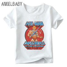 Забавная футболка с принтом «Masters of The Universe He-Man» для мальчиков и девочек детские летние топы, Детская Повседневная футболка с рисунком для малышей ooo5258 2024 - купить недорого