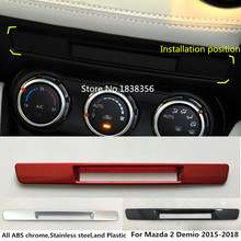 Calentador de asiento de Control interno para coche, interruptor de mechero de carga con marco decorativo de CD, embellecedor, 1 Uds., para Mazda 2, Demio 2015, 2016, 2017, 2018 2024 - compra barato