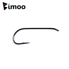 Bimoo 100PCS #8 #12 #20 Dry Fly Hook Japan Strong & Sharp Dry Fly Tying Hooks Black Nickle for Trout Fishing 2024 - buy cheap