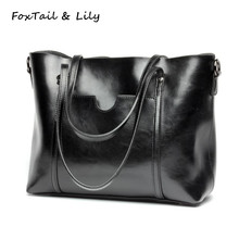 FoxTail & Lily Роскошные брендовые дизайнерские сумки из натуральной кожи, женские сумки-мессенджеры, Большая вместительная сумка на плечо, сумка для шоппинга 2024 - купить недорого