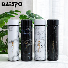 Baispo Marble Stainless Steel Vacuum Flasks 500ML Vacuum Flasks Thermos Cup Coffee Tea Milk Travel Mug Thermo Bottle Thermocup 2024 - buy cheap