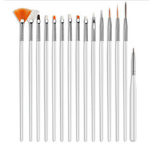 15pcs Professional UV Gel Acrylic Nail Art Brush Set Design Gel Polish Painting Drawing Pen Manicure Nails Tips Tools New Kit 2024 - buy cheap