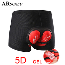 ARSUXEO Cycling Shorts Unisex MTB Mountain Bicycle Road Cycling Comfortable Underwear 5D gel Padded Riding Bike Downhill Shorts 2024 - buy cheap