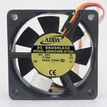 Оригинальный водонепроницаемый вентилятор 60 мм для ADDA 6025 24В 6 см AQ0624HB-A72GL Вентилятор охлаждения IP68 4600 об/мин 2024 - купить недорого