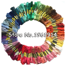 100 madejas de hilo de bordar de colores, kit de hilo de costura artesanal de punto de cruz de algodón 2024 - compra barato