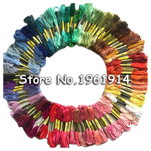 100 skeins coloured embroidery thread cotton cross needle craft sewing floss kit 2024 - buy cheap