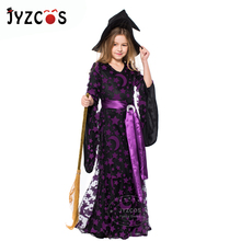 JYZCOS Kids Witch Costume Baby Girls Halloween Party Costumes Purple Witch Fancy Dress Carnival Cosplay Costume 2024 - buy cheap