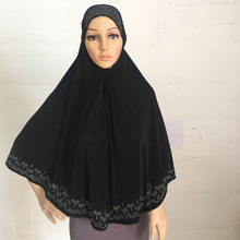 Hiyab H1386 lo último en tallas grandes, hiyab instantáneo, diamantes de imitación, pañuelo musulmán, hijab, busto, jibab, khimar 2024 - compra barato