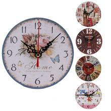 1Pcs Wooden Wall Clock Modern Design Vintage Rustic Shabby Chic Home Office Cafe Decoration Art Large Watch Wall Clocks 2024 - buy cheap