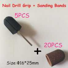 16*25mm nail Sanding Bands cap Manicure File Tools + Nail Art Salon Rubber Grips handle Drill Accessories For Nail Drill Machine 2024 - buy cheap