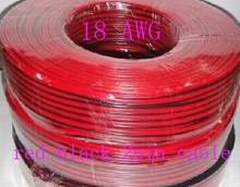 Free shipping+30M/lot, Tinned copper 18AWG,red black 2pin cable, red black 2pin 18 AWG wire +give 3M 5mm black shrink tube. 2024 - buy cheap