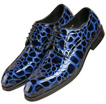 Serpentine-zapatos de negocios para hombre, calzado Formal de fiesta, de charol, color negro/azul 2024 - compra barato