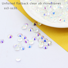 SS3-SS30 Transparent AB Unfoiled Flatback Non Hotfix Glass Rhinestones Nail Art Table Confetti Decoration Wedding Party Crystals 2024 - buy cheap