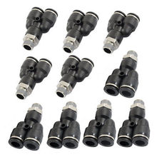 10 Pcs Air Pneumatic 1/4" PT to 10mm Y Shaped Push in Connectors Quick Fittings 2024 - buy cheap