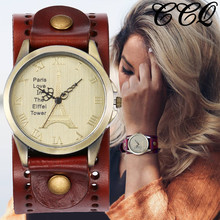 CCQ красивые модные простые часы, женские часы с кожаным ремешком в подарок 2019 relojes para mujer montre femme подарок 2024 - купить недорого