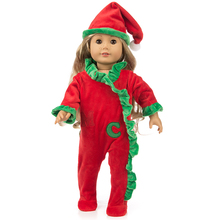 Trajes rojos para Niña Americana, ropa para muñeca de 18 pulgadas, regalo de Navidad para niña (solo se vende la ropa) 2024 - compra barato