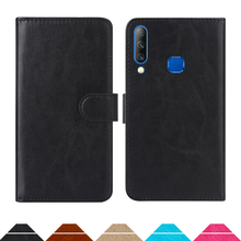 Capa carteira luxuosa para infinix quente s4 couro pu retrô capa dobrável magnética capa fashion alça 2024 - compre barato