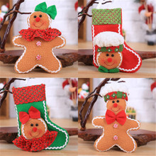 1Pcs/Set Gingerbread Man Christmas Ornaments Xmas Tree Hanging Decoration Christmas Decoration For Home Santa Socks Gift Party 2024 - buy cheap