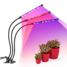 Полный спектр LED Grow Light гибкий держатель Клип Настольная лампа 360 градусов Регулируемая Настольная растительная растущая лампа с пультом дистанционного управления 2024 - купить недорого