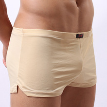 Sexy Men Underwear Ice Silk Boxer Shorts Man Arrow Pants Breathable Mid-waist U Convex Pouch Underpants Cuecas calzoncillo M-XXL 2024 - buy cheap