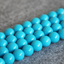 12mm classic Fashion Sky Blue Shell glass beads loose women Jewelry design Accessories 15inch 2pc/lot Wholesale and retail 2024 - buy cheap
