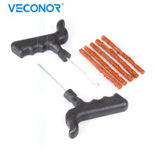 Veconor motorcycle car tubeless tire puncture repair tool kit, tire plug auto 5 strips w/o glue 2024 - compre barato