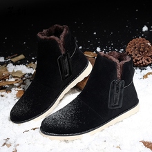Botas de nieve informales para hombre, zapatos de botín de felpa, mantienen el calor, zapatos de trabajo de nieve para exteriores, invierno, 2019 2024 - compra barato