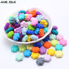 MHS.SUN 20PCS Silicone Baby Teething Teether Beads 14mm Safe Food Grade Chew Flower Shaped Silicone Beads For Baby Necklace 2024 - buy cheap