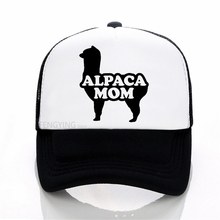 Mãe de alpaca letras imprimir boné de beisebol casual algodão hipster engraçado malha chapéu unisex ajustável boné de camionista 2024 - compre barato