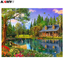 Diamond Embroidery Scenic Cross Stitch Full Square Diamond Painting Tree Diamonds Mosaic Needlework Patterns Rhinestone Decor 2024 - buy cheap