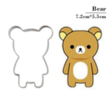 New Lovely Bear Cookie Stamp Baking Mould Cutter Melon Cake Tools Fondant Biscuits Fondant Stainless Steel Birthday Baking Tools 2024 - buy cheap