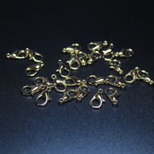 Позолоченные крючки KC для изготовления ожерелий, 100 шт./лот, 12 мм * 5 мм, для изготовления ожерелий, ювелирных изделий своими руками 2024 - купить недорого