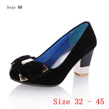 Low High Heels Women High Heel Shoes Pumps Stiletto Woman Party Shoes Kitten Heels Small Plus Size 32 33 - 40 41 42 43 44 45 2024 - buy cheap