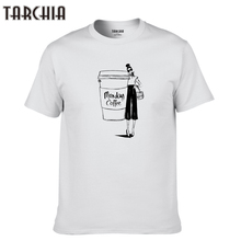 TARCHIA-Camiseta de algodón de manga corta para hombre, camisa masculina de marca a la moda, de manga corta, de lunes, 2021 2024 - compra barato