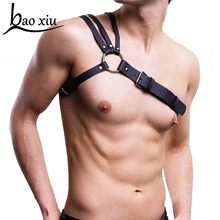 Arnês vintage de couro falso ajustável, sexy, masculino, feminino, peito, bondage, unissex, metal, punk, cintas de liga, suspensórios, imperdível 2024 - compre barato