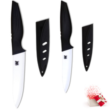 Ceramic blade 4 inch utility knife 5 inch slicing knife ABS+TPR knife handle PP sheath kitchen knives cooking tools top selling 2024 - buy cheap