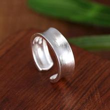 Anel de casamento feminino ajustável, anel grande e redondo da moda, cor prata 2024 - compre barato