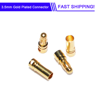 3.5mm Gold Plated Bullet Banana Connector Plug for Motor ESC Battery 2024 - buy cheap