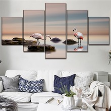 Tela de impressão em hd decorativa, 5 peças de pintura para casa, arte de parede, animal, escritório modular, arte de arte, pôster 2024 - compre barato