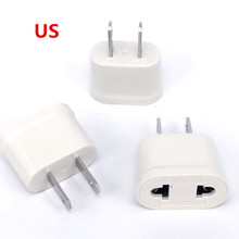 1pc US To EU Plug Power Adapter White Travel Power Plug Adapter Converter Wall Charger 2024 - buy cheap