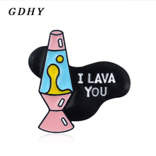 GDHY-broche de esmalte de LAVA que te Lava, quemador volcánico, Pin de esmalte original, regalo para amigos, mochila, insignia de pareja, joyería 2024 - compra barato