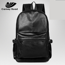 Luxury Brand Men Backpack Leather School Backpack Bag for Teenager 14 15 inch Laptop Backpack Fashion Waterproof Travel Bag 2024 - buy cheap