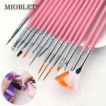 15pcs/set Nail Brush Nail Art Brush Pen Set Professional Painting Dotting Drawing Pen Tool Nail Drawing Liner Fin Polish Pen 2024 - buy cheap